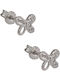 Cercei pentru copii Studs Fluturi din Aur alb 14K