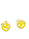Kids Earrings Studs from Gold 9K Yellow-Black