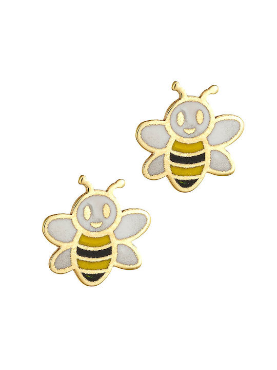 Gold Studs Kids Earrings 14K