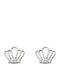 White Gold Studs Kids Earrings Crowns 9K