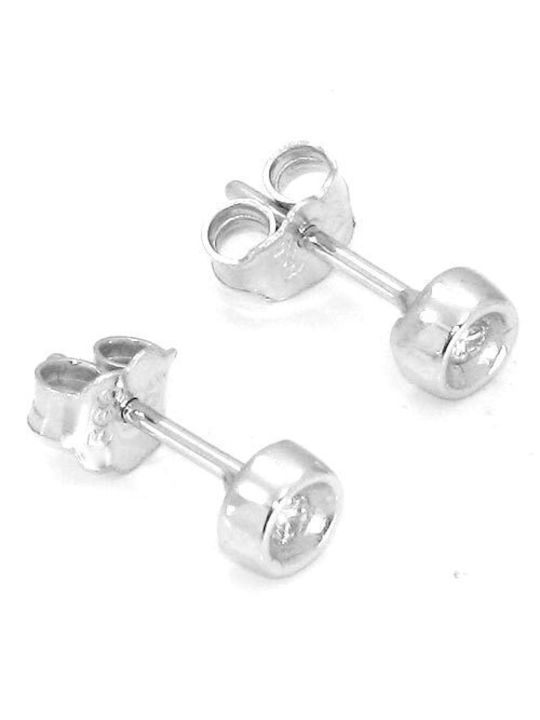 White Gold Studs Kids Earrings 14K