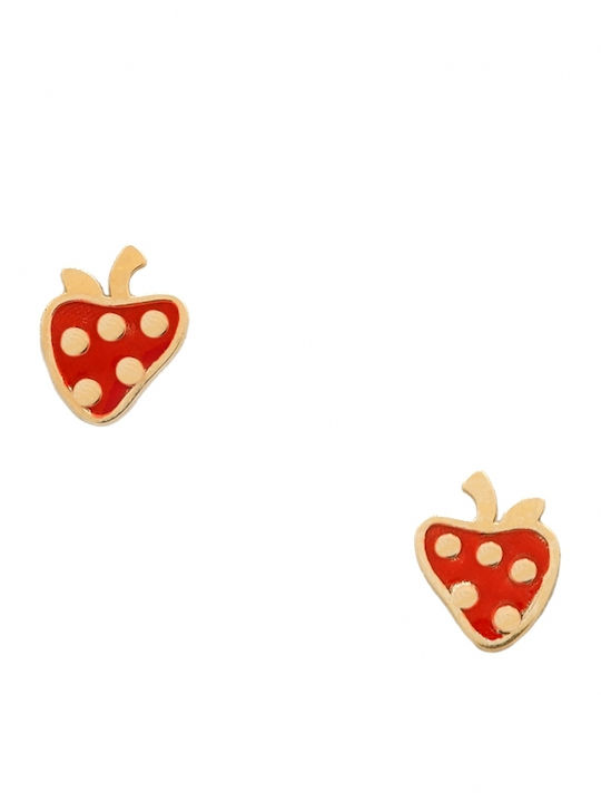 Gold Studs Kids Earrings 9K