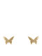 Kids Earrings Studs Butterflies from Gold 14K