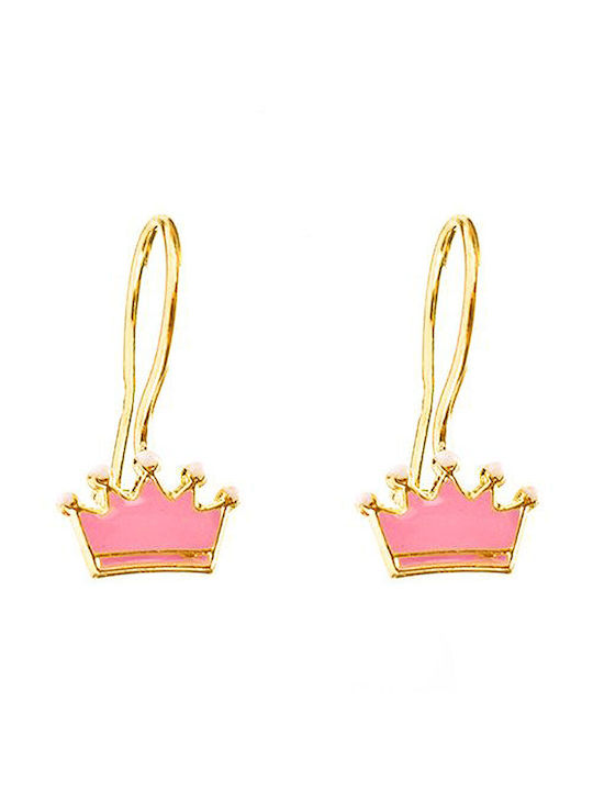 Gold Pendants Kids Earrings Crowns 9K