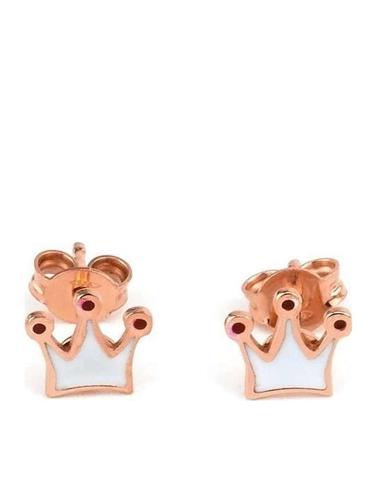 Goldsmith Goldsmith Επιχρυσωμένα Καρφωτά Κορώνες από Ασήμι Λευκά