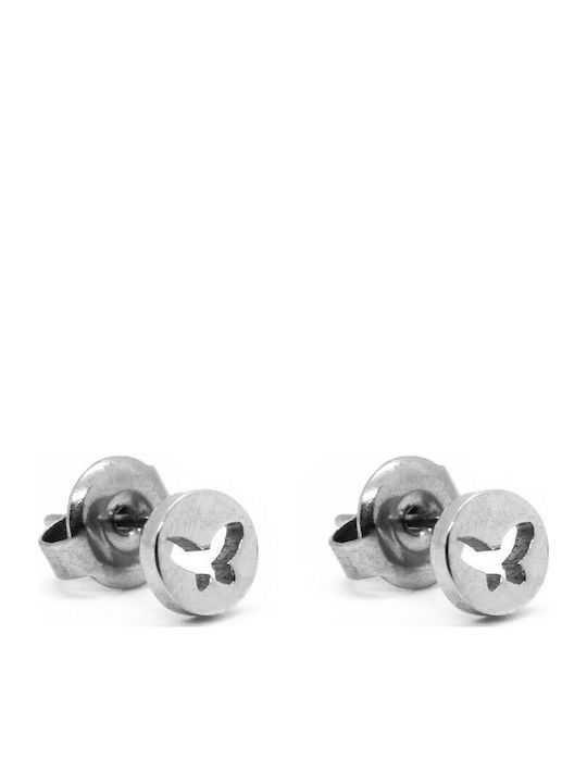 Piercing.gr Υποαλλεργικά Παιδικά Σκουλαρίκια Καρφωτά Πεταλούδες από Ατσάλι