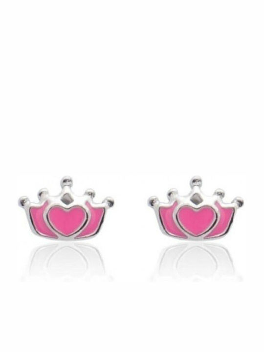 Bijou Box Hypoallergenic Kids Earrings Studs Crowns from Silver