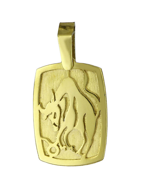 Gold Zodiac Sign Kids Pendant 14K P-2739