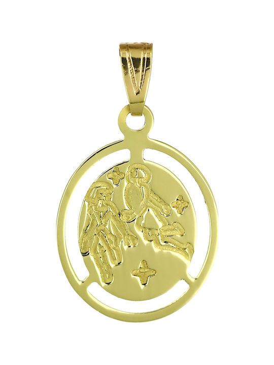 Kids Pendant Zodiac Sign in 9K Gold