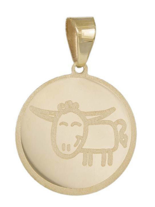 Kinder-Motive Tierkreiszeichen aus Gold 14K