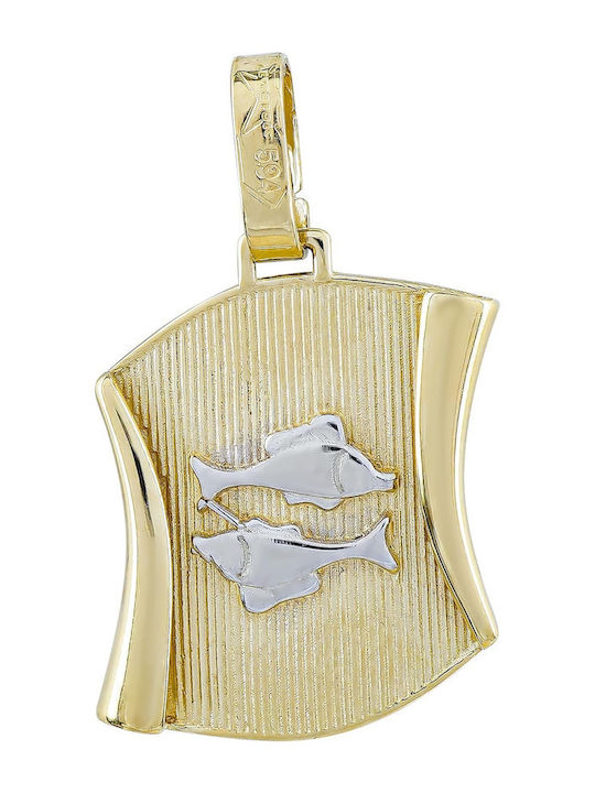 Kiriakos Gofas Kids Pendant Zodiac Sign in 14K Gold
