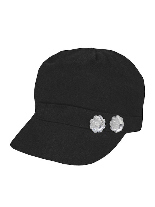 Brims and Trims Γυναικεία Μάλλινη Τραγιάσκα Μαύρη