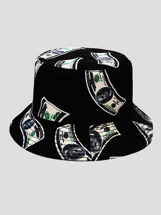 Υφασμάτινo Ανδρικό Καπέλο Στυλ Bucket Μαύρο