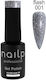 Nailp Professional Nailp Gel Polish Soak Off Uv Led #001 Flash Halb-permanenter Nagellack 001 mit Glitter 12ml 1Stück