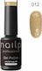 Nailp Professional Nailp Gel Polish Soak Off Uv Led Translucent Flare Reflective #012 Halb-permanenter Nagellack 012 mit Glitter 12ml 1Stück