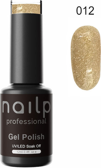 Nailp Professional Nailp Gel Polish Soak Off Uv Led Translucent Flare Reflective #012 Halb-permanenter Nagellack 012 mit Glitter 12ml 1Stück