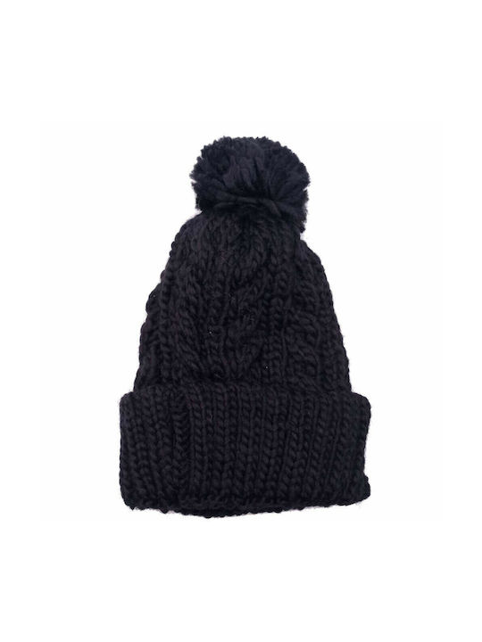 Kids Beanie Knitted Black