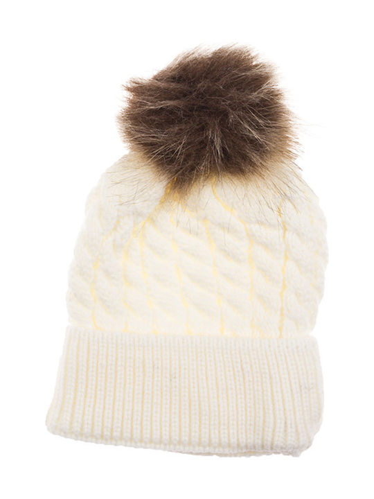A&K Kids Beanie Knitted White