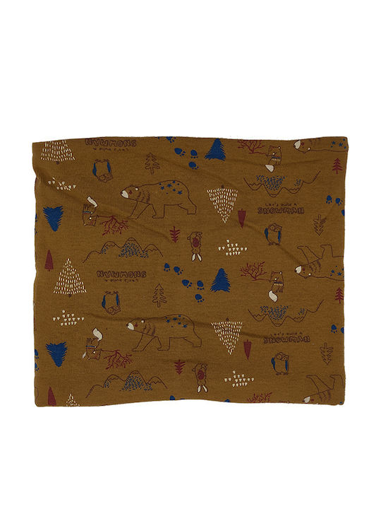 Kids Fabric Neck Gaiter Brown