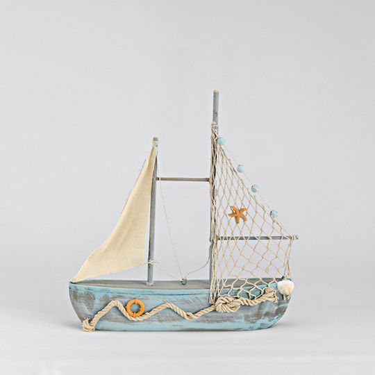 Διακοσμητικό Καράβι Ξύλινο 36.5x34x7.5cm