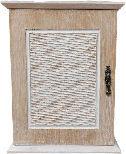 Wooden Wall Key Hook 6 Hooks 20x20cm