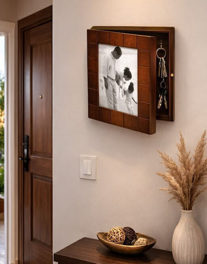Wand-Schlüsselanhänger Holz Home 6 Haken