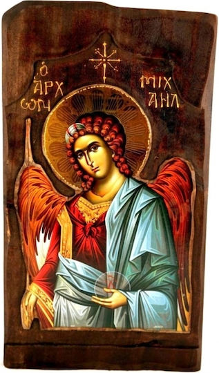IconsGR Image Archangel Michael Wooden 28x52cm