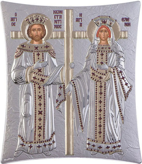 Εικόνα St. Konstantin & Helena Silber 14.5x14.50cm