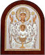 Silver Axion Silver Virgin Mary Holding the Infant Icon 20x20cm M50-041