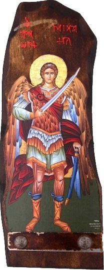 IconsGR Εικόνα Αρχάγγελος Μιχαήλ Ξύλινη 14x37εκ.