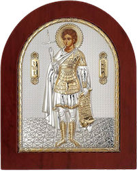 Silver Axion Εικόνα St. Fanourios Silber 15x18cm