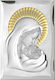 Saint Icon Virgin Mary Holding the Infant Silver 36x50cm