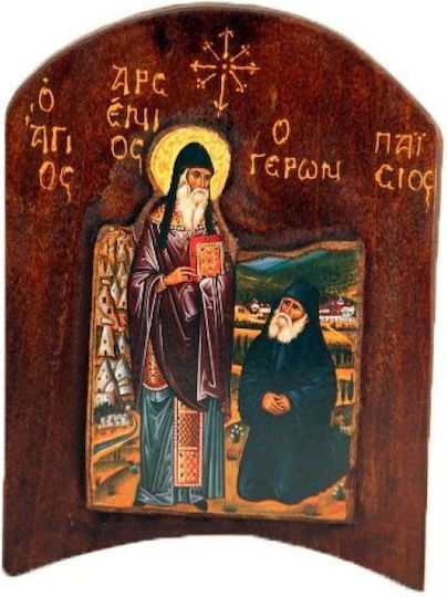 IconsGR Εικόνα Άγιος Παΐσιος Ξύλινη 16x22εκ.