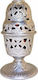 Candelabru Metalic Argint 8.5x8.5x17.5εκ. 20151