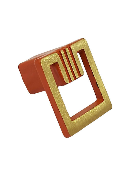 Knopf Möbelgriff aus Metallisch in Orange Farbe 11048-BRZ2 1Stück