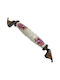 Antik Handgriff Möbelgriff aus Porzellan & Metallisch & Zamak in Kupfer Farbe 170mm (Zentrenabstand 128mm) 7817-FAB-29 1Stück