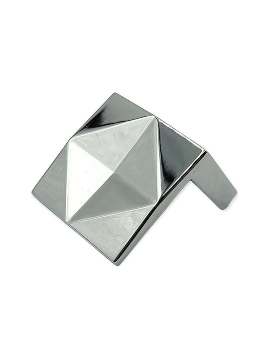 Furnipart Buton Mobilier Mânere de mobilier din Metal & Zamak în Culoare Argintiu 39mm (Distanța între Centre 32mm) 7527-032-INO1 1buc