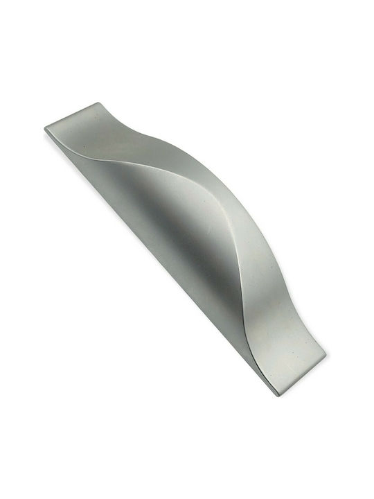 Handle Furniture Flush Handle made of Metallic in Silver Color 148mm (Center Distance 96mm) 4064-96-10C1 1pcs