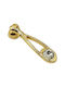 Knob Furniture made of Metallic & Zamak & Crystal in Gold Color 10683-SWI1 1pcs