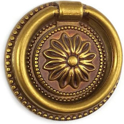 Besana Antik Knopf Möbelgriff aus Metallisch in Bronze Farbe Ø37mm 151197 1Stück