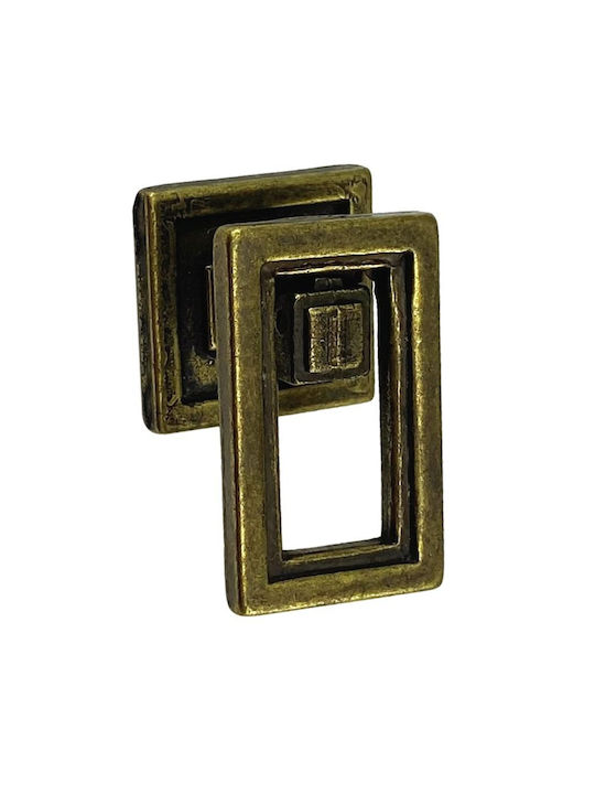 Herrajes Palencia Antik Knopf Möbelgriff aus Metallisch in Gold Farbe 4884-ANTIKE-BRASS 1Stück