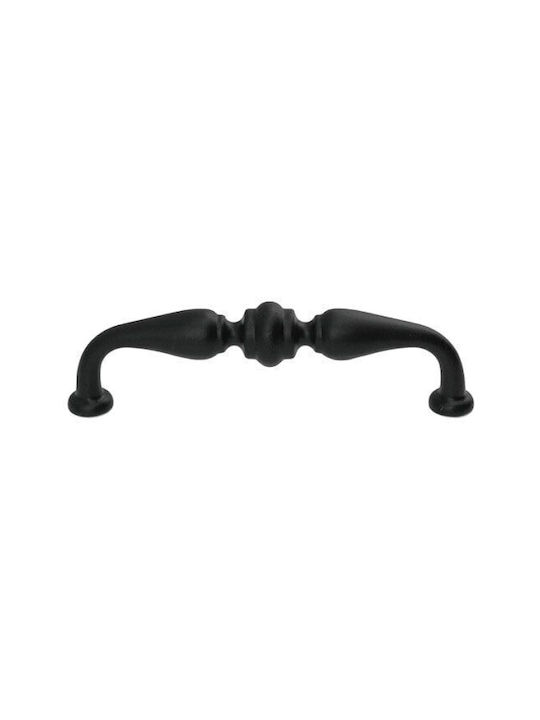 Rei Handle Furniture made of Metallic in Black Color 107mm (Center Distance 96mm) 3512-BLACK 1pcs