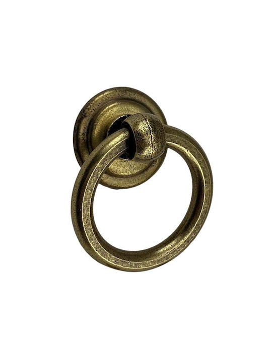 Herrajes Palencia Antik Knopf Möbelgriff aus Metallisch in Gold Farbe 4804-33-ANTIQUE-BRASS 1Stück