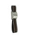 Knob Furniture made of Leather & Metallic in Brown Color 112mm EM-EDS-7070-MAT-NIKEL 1pcs