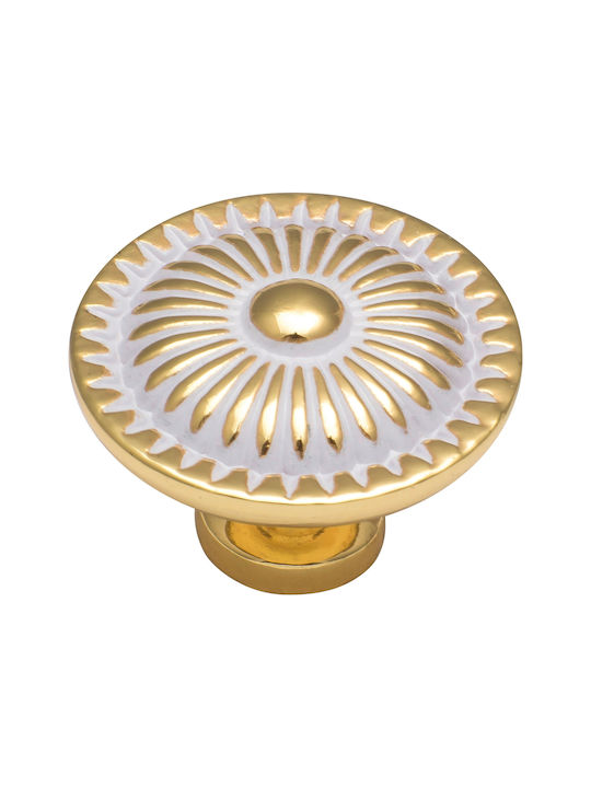 Knob Furniture made of Zamak in Gold Color D33mm ICK-54856 1pcs