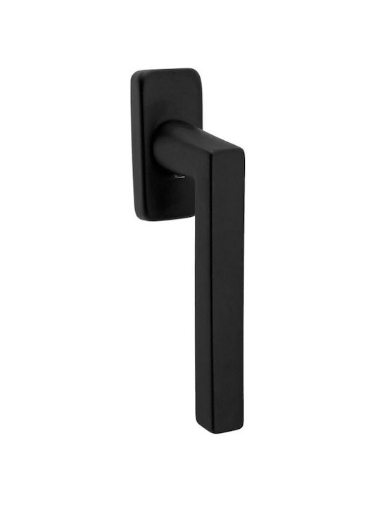 Reguitti Window Handle Black 115mm (Hole Centers 65mm) A144-MAT-MAURO