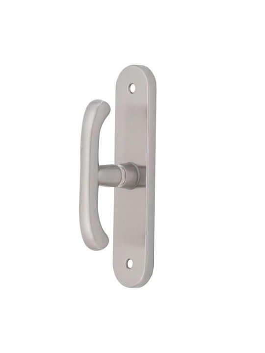 Finetto Verriegelung Fenstergriff mit Platte Silber 124-1089###ORO