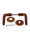 Lever Middle Door with Rosette Pair Brown