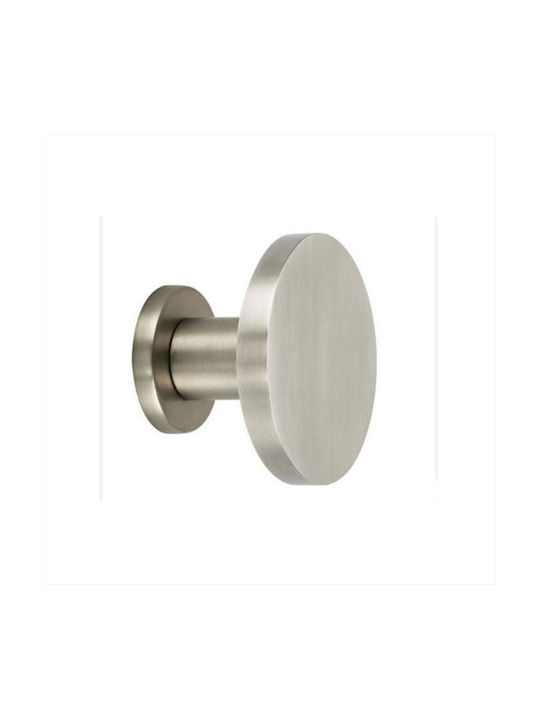 Front Door Satin Knob for Both Sides Placement Silver 016283