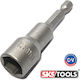 SKS Tools Μαγνητικό Καρυδάκι Εξάγωνο με Καρέ Υποδοχής HEX Διάμετρος 13mm